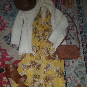 Mustard Fashion Nova Fall Romper Jumpsuit